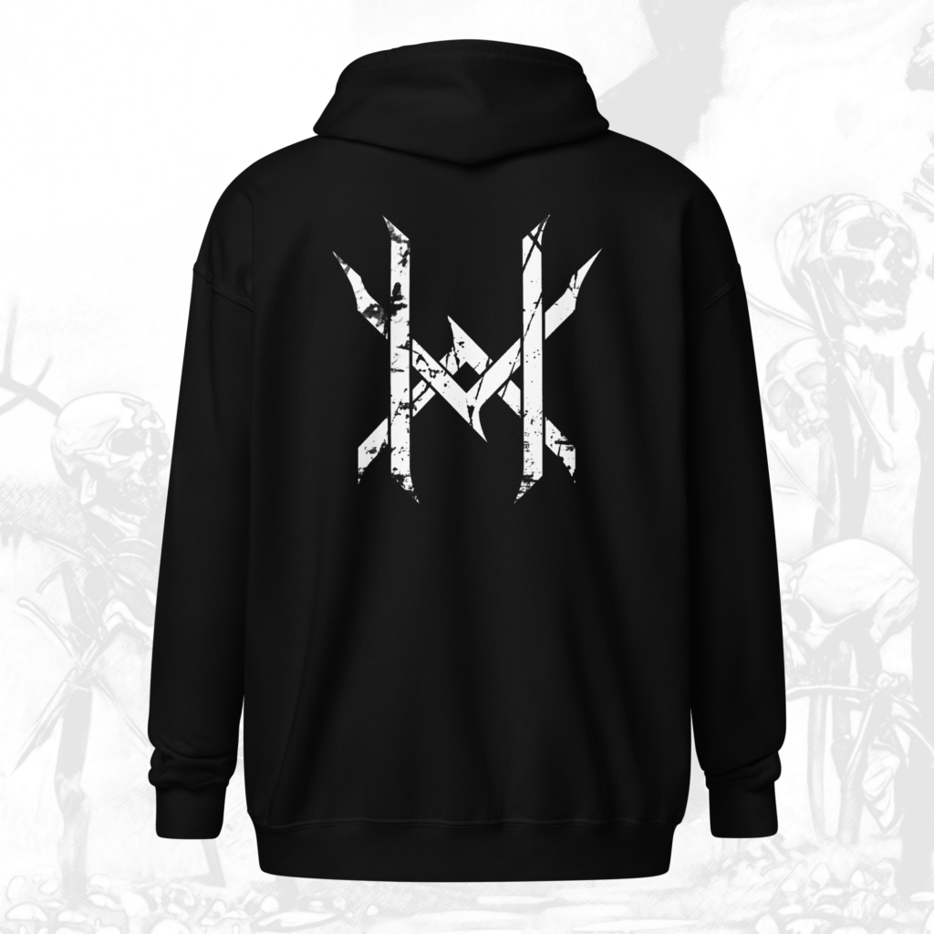 The Black North Zip Front Hooded Sweatshirt