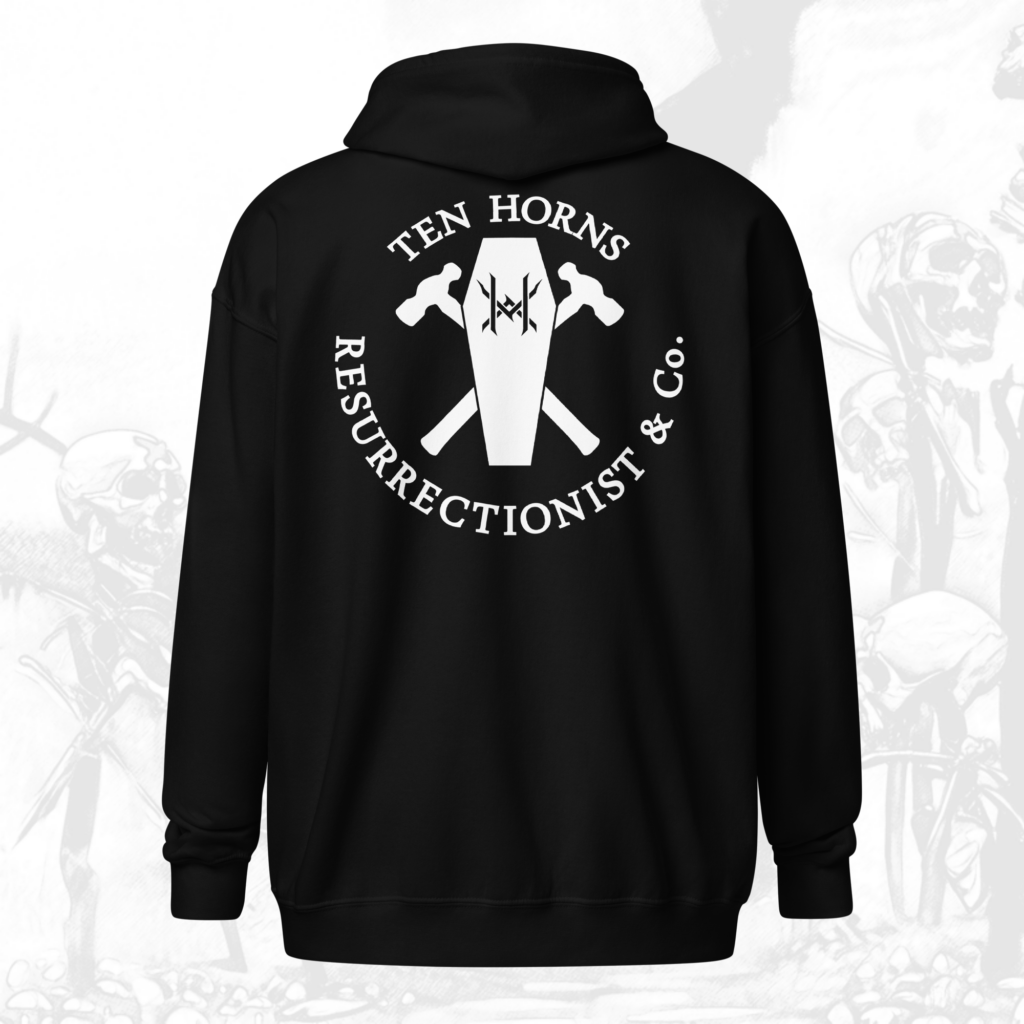 Ten Horns Resurrectionist & Co. Zip Front Hooded Sweatshirt